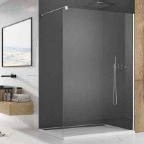 Paravan de duș Walk-In Ronal Easy, sticlă securizată 8 mm, 60x200 c,m, profil crom